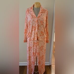 Land’s End Women’s Cooling 2 Piece Pajama Set - Long Sleeve Top and Pants